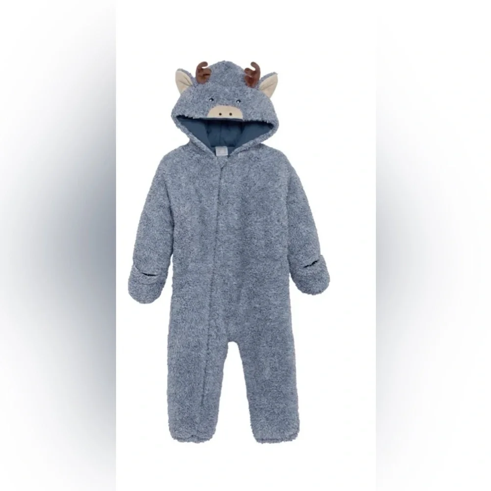 NWT Koala Kids Gray Fleece Footie Size 3-6M